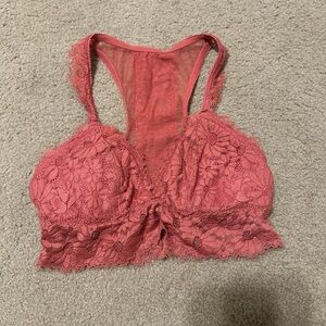 Aerie Lace Racerback Bralette - Coral